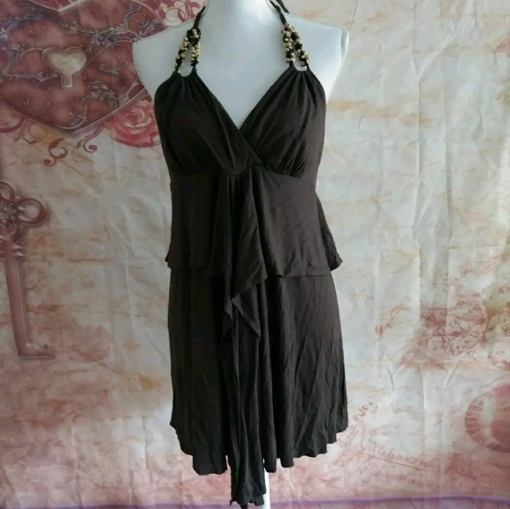 Mimi maternity top large tank beaded tunic New